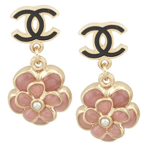 chanel camellia rose ring|Chanel camellia pearl earrings.